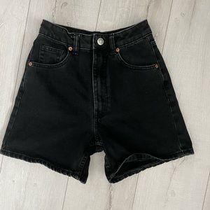 zara high waisted shorts denim